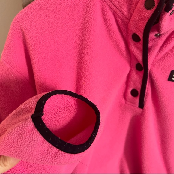 Roots fleece Sherpa Pullover Sweater Snap Pink - Picture 7 of 7